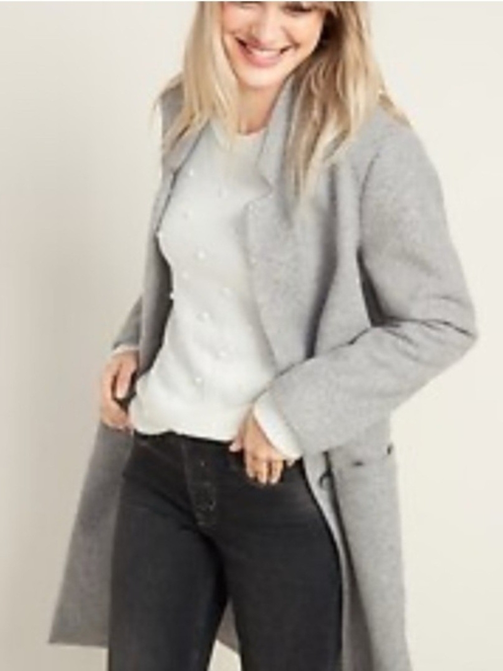 GUC Old Navy Long Wool Car Coat
